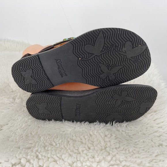 Alegria Mom 201 Leather Sandals Shoes 36 Sz 6 Beaded Kongoh Gladiators Boho - Picture 3 of 9